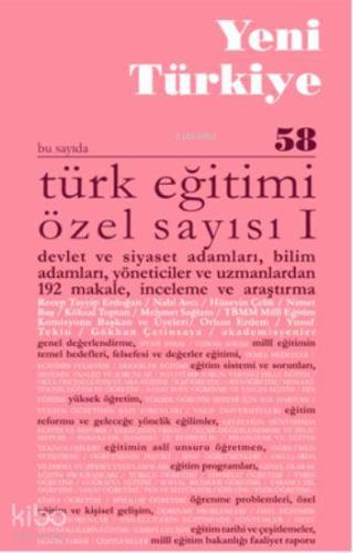 Türk Eğitimi Özel Sayısı - I; Sayı 58 Kolektif