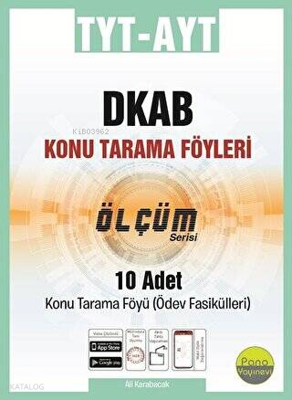 TYT-AYT DKAB Tarama Föyleri (10 Fasikül 10x16 Sayfa)