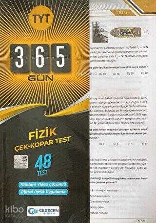 TYT	Fizik Çek Kopar Yaprak Test (Yeni)
