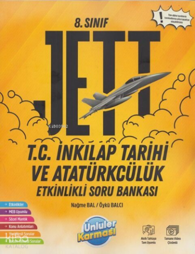 Ünlüler Karması 8. Sınıf Jett  T.C. İnkılap Tarihi Etkinlikli Soru Bankası (Yeni)