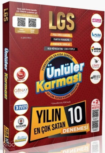 Ünlüler Karması Lgs Genel 10+2 Karma Deneme (Yeni) Kolektif