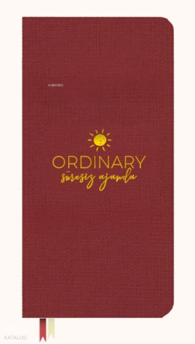 Vivago Art Ordinary Süresiz Ajanda - Bordo (Keten)