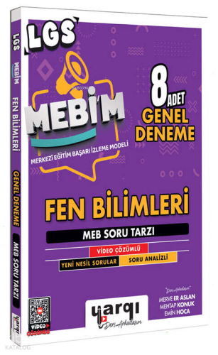 Yargı Ders Arkadaşım 8.Sınıf LGS MEBİM Fen Bilimleri 8 Adet Genel Deneme