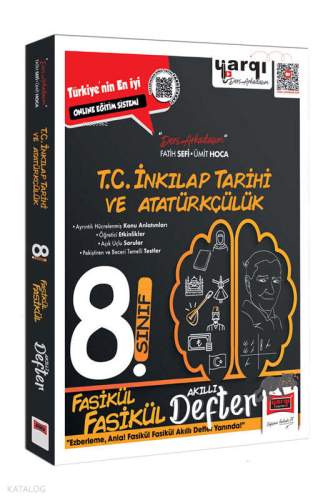 Yargı Ders Arkadaşım 8. Sınıf TC İnkılap Tarihi ve Atatürkçülük Fasikül Fasikül Akıllı Defter