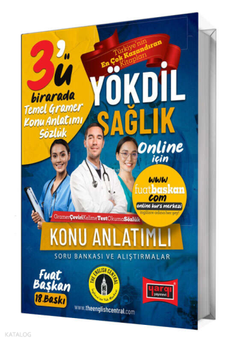 Yargı Yayınevi YÖKDİL Sağlık 3'ü Bir Arada Temel Gramer Konu Anlatımı-Sözlük-Soru Bankası ve Alıştırmalar