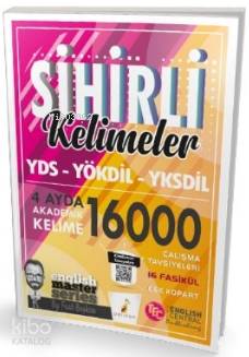 YDS YÖKDİL YKSDİL Sihirli Kelimeler 4 Ayda 16000; Akademik Kelime Çek Kopart 16 Fasikül
