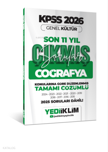 Yediiklim 2026 KPSS Genel Kültür Coğrafya Konularına Göre Tamamı Çözüm