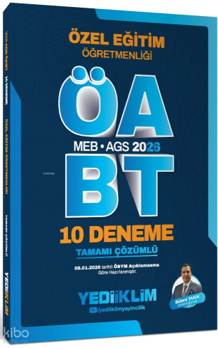 Yediiklim Yayınları 2026 MEB - AGS ÖABT Özel Eğitim Öğretmenliği Tamamı Çözümlü 10 Deneme