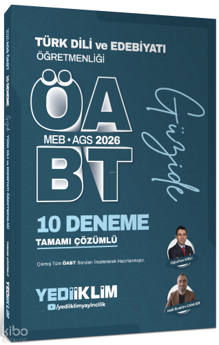 Yediiklim Yayınları 2026 ÖABT Güzide Türk Dili ve Edebiyatı Öğretmenliği Tamamı Çözümlü 10 Deneme