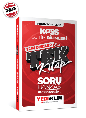 Yediiklim Yayınları KPSS Eğitim Bilimleri Tüm Dersler Tek Kitap Soru Bankası
