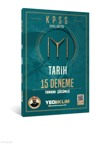 Yediiklim Yayınları KPSS Genel Kültür Tarih 15 Deneme Tamamı Çözümlü