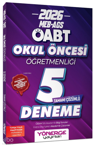 Yönerge 2026 ÖABT MEB-AGS Okul Öncesi Öğretmenliği 5 Deneme Çözümlü Ko
